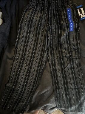 Briggs New York Black and Gray Wide Leg Pants